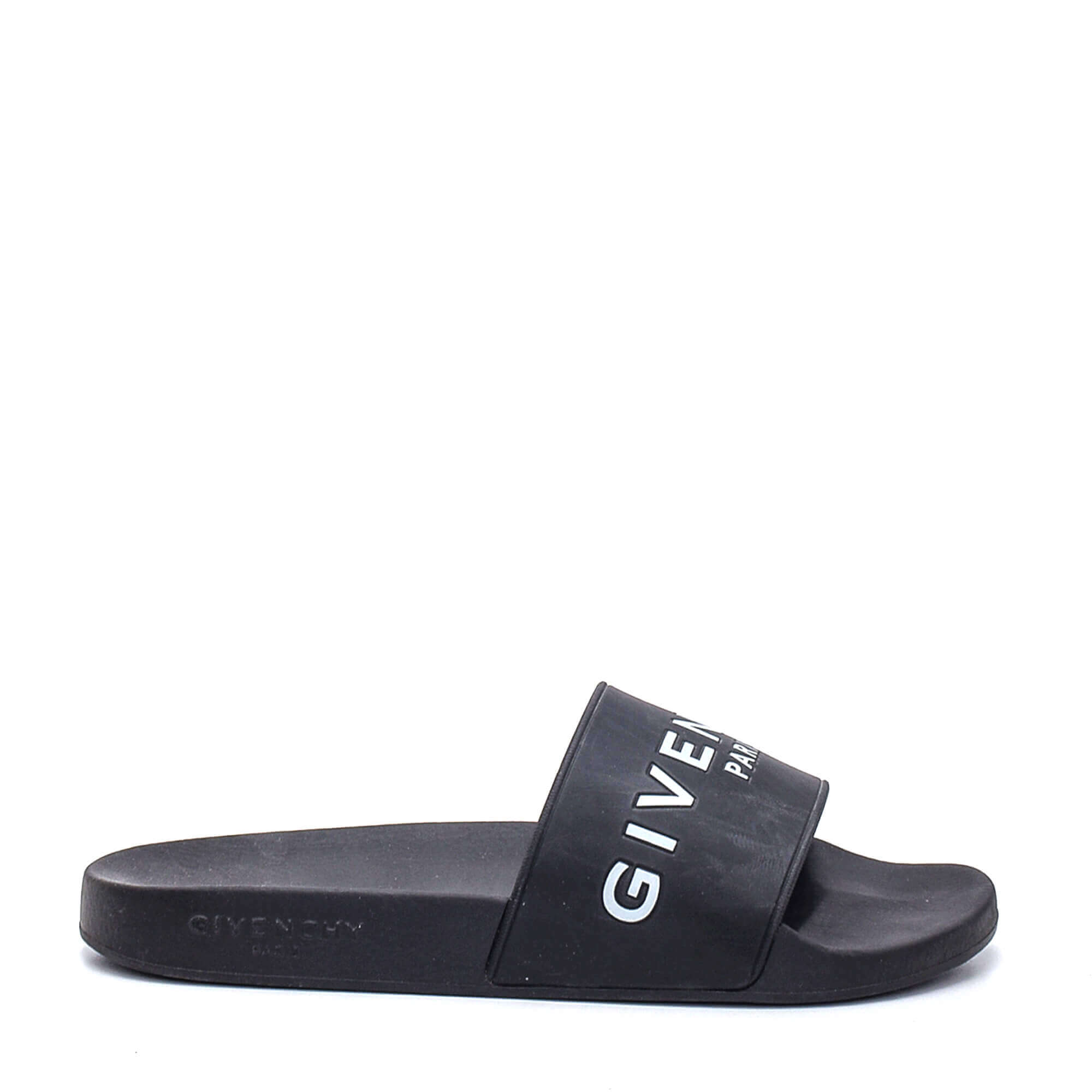 Givenchy - Black Rubber Logo Slides